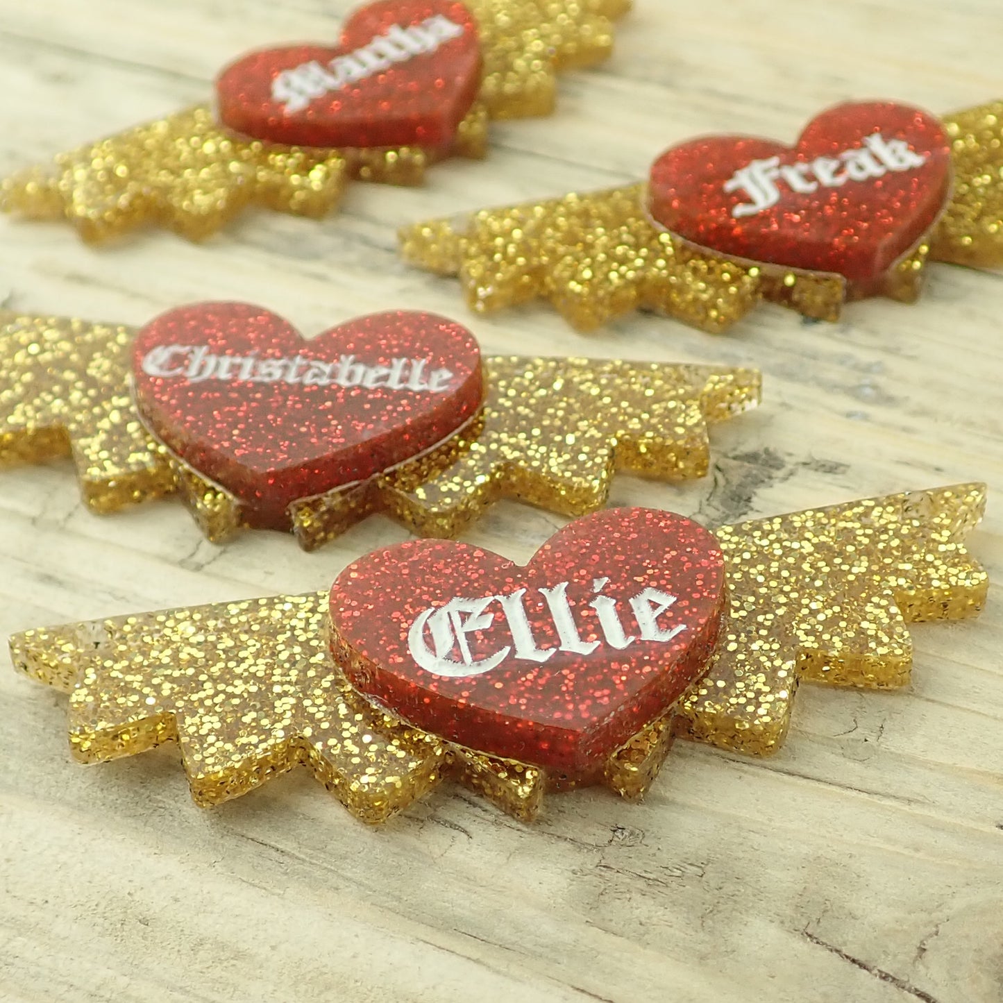 Personalised Heart with Wings Necklace