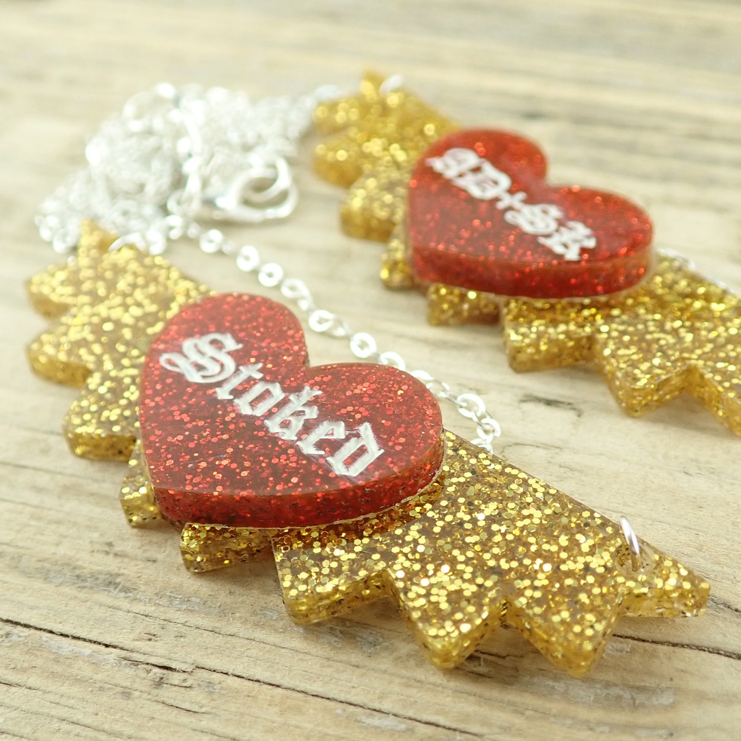 Personalised Heart with Wings Necklace