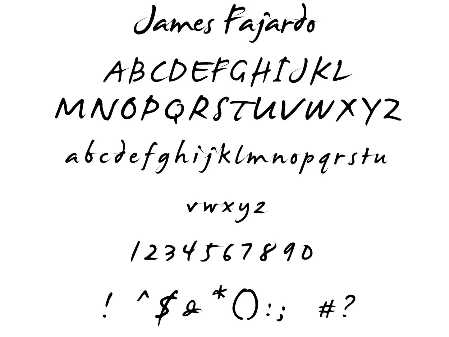 Custom Signature Guitar Decal in James Fajardo Font