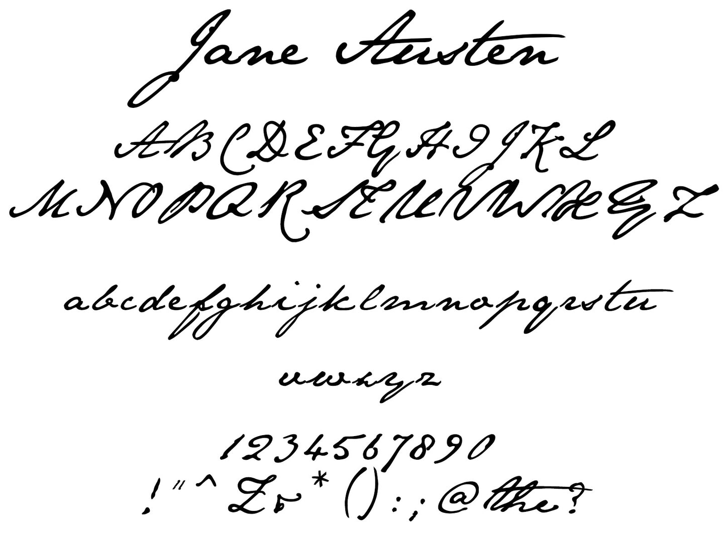 Custom Signature Guitar Decal in Jane Austen Font