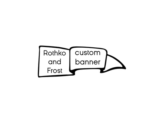 Custom Banner Waterslide Decal 55 x 20mm Ginora Font