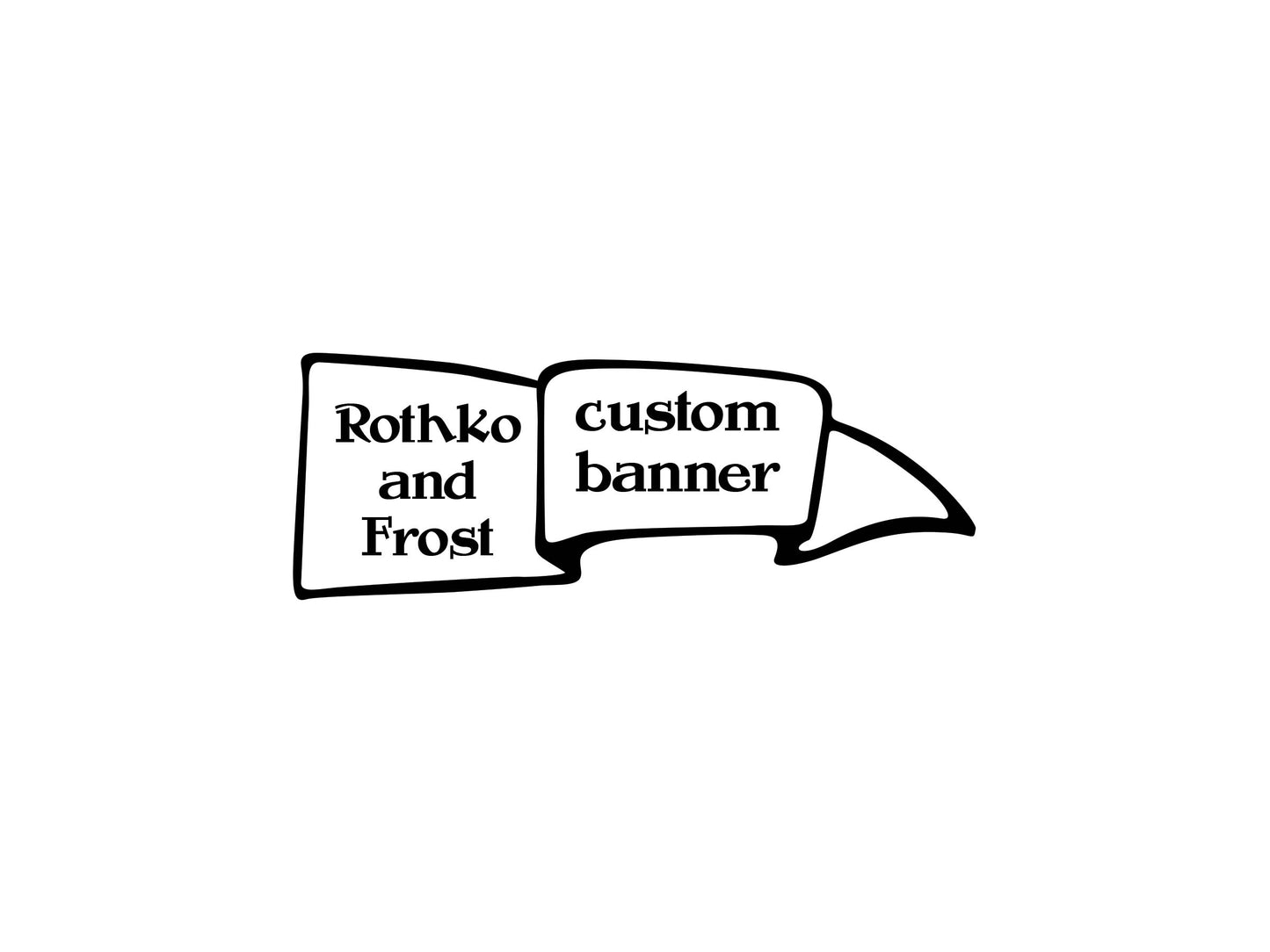 Custom Banner Waterslide Decal 55 x 20mm Rogers Font