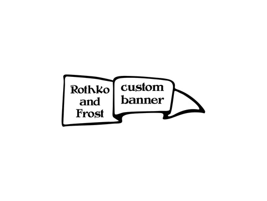 Custom Banner Waterslide Decal 55 x 20mm Rogers Font